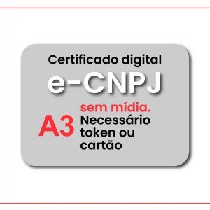 e-CNPJ A3 - Sem Mídia